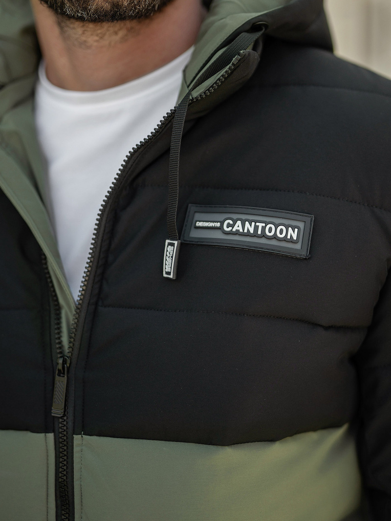 Herren Winterjacke Schwarz-Grün OZONEE JS/31M5083/136