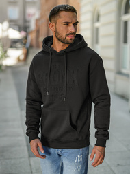 Herren Kapuzenpullover Schwarz OZONEE JS/8B1776/3