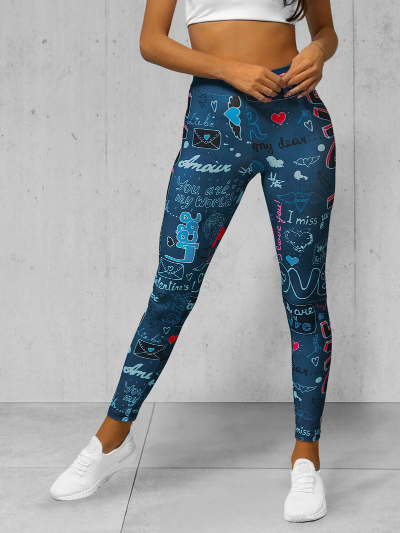 Damen Leggings Indigo OZONEE O/20755Z