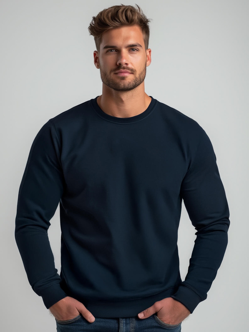 Herren Sweatshirt Dunkelblau OZONEE JS/2001-10Z