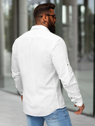 Herren Hemd Weiß OZONEE O/V143