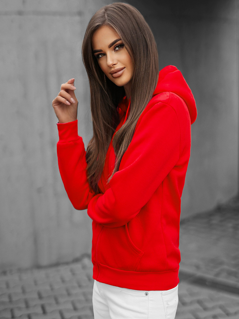 Damen Kapuzenpullover Rot OZONEE JS/W03Z