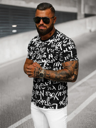 Herren T-shirt Schwarz OZONEE O/T1268/3