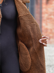 Damen Ledermantel Camel OZONEE JS/11Z8253