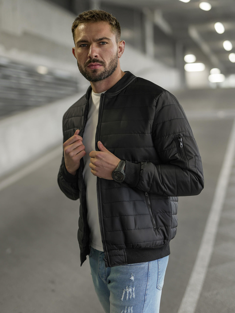 Herren Jacke Schwarz OZONEE JS/8M985/392Z