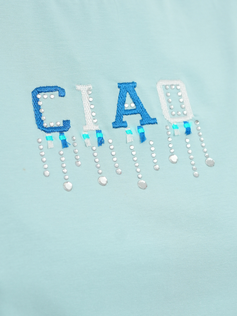 Damen T-shirt Hellblau OZONEE JS/RJ77542