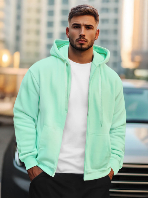 Herren Kapuzenpullover Mintgrün OZONEE JS/2008Z