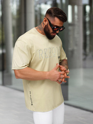 Herren T-shirt Beige OZONEE O/QQ1185