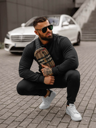 Herren Sportanzug Schwarz OZONEE JS/68C10385/3Z