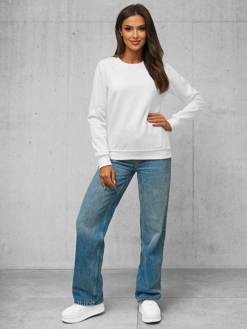 Damen Sweatshirt Weiß OZONEE JS/W01Z