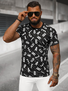 Herren T-shirt Schwarz OZONEE JS/8T1196/3