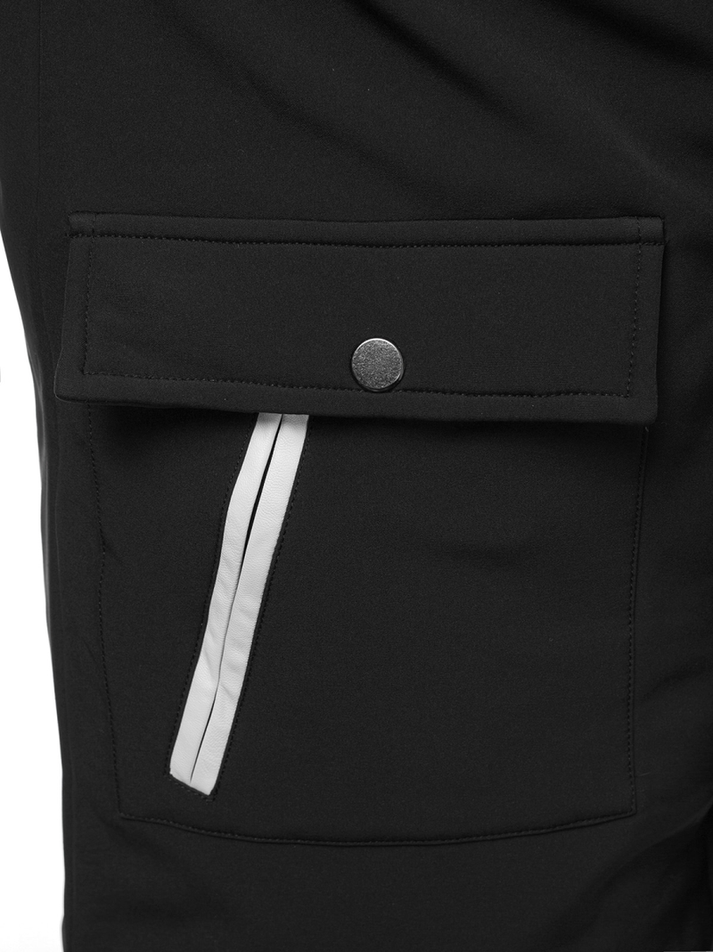 Herren Winterjacke Schwarz-Weiß OZONEE O/5832Z