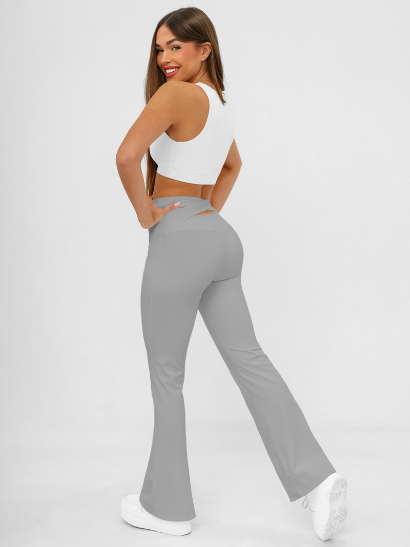 Damen Leggings mit Breiten Beinen Grau JS/17K587/5