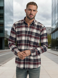 Herren Hemd Weinrot OZONEE V/V174