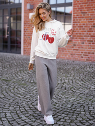 Damen Kapuzenpullover Weiß OZONEE JS/8B856/1