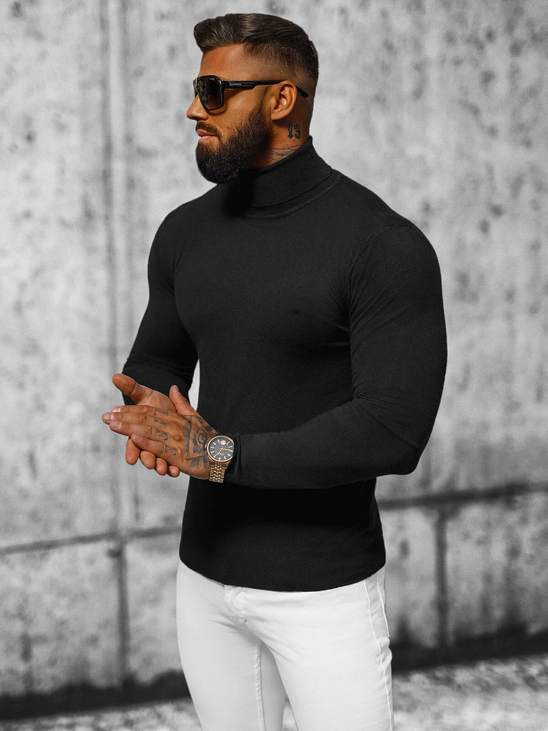 Herren Pullover Schwarz OZONEE NB/MMB600/4Z