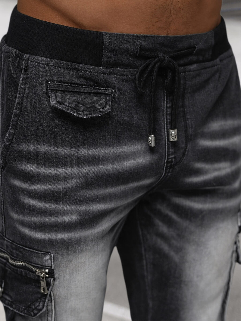 Herren Jogger Jeanshose Schwarz OZONEE NB/MP0108N