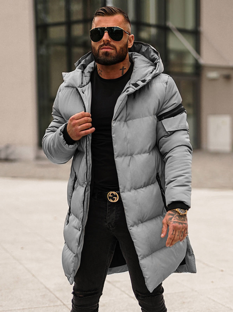 Herren Winterjacke Grau OZONEE O/M799Z