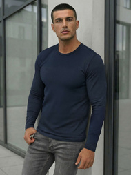 Herren Longsleeve Marineblau OZONEE JS/DB71/5