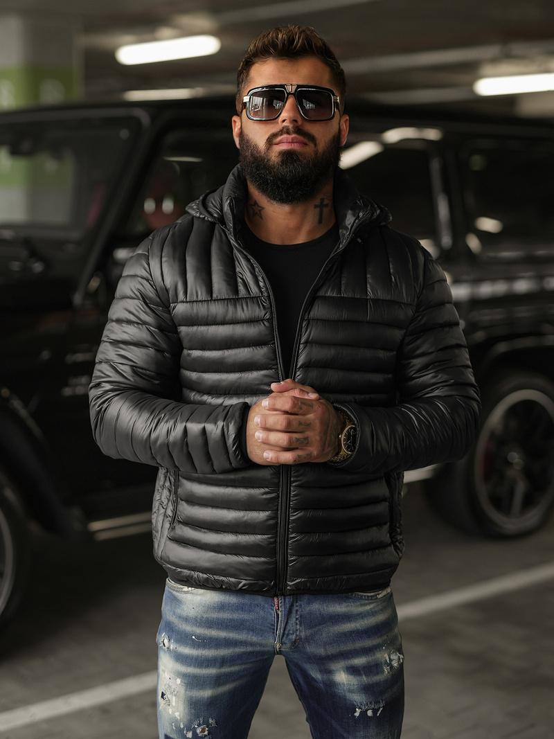 Herren Jacke Schwarz OZONEE JS/16M9336/392BZ