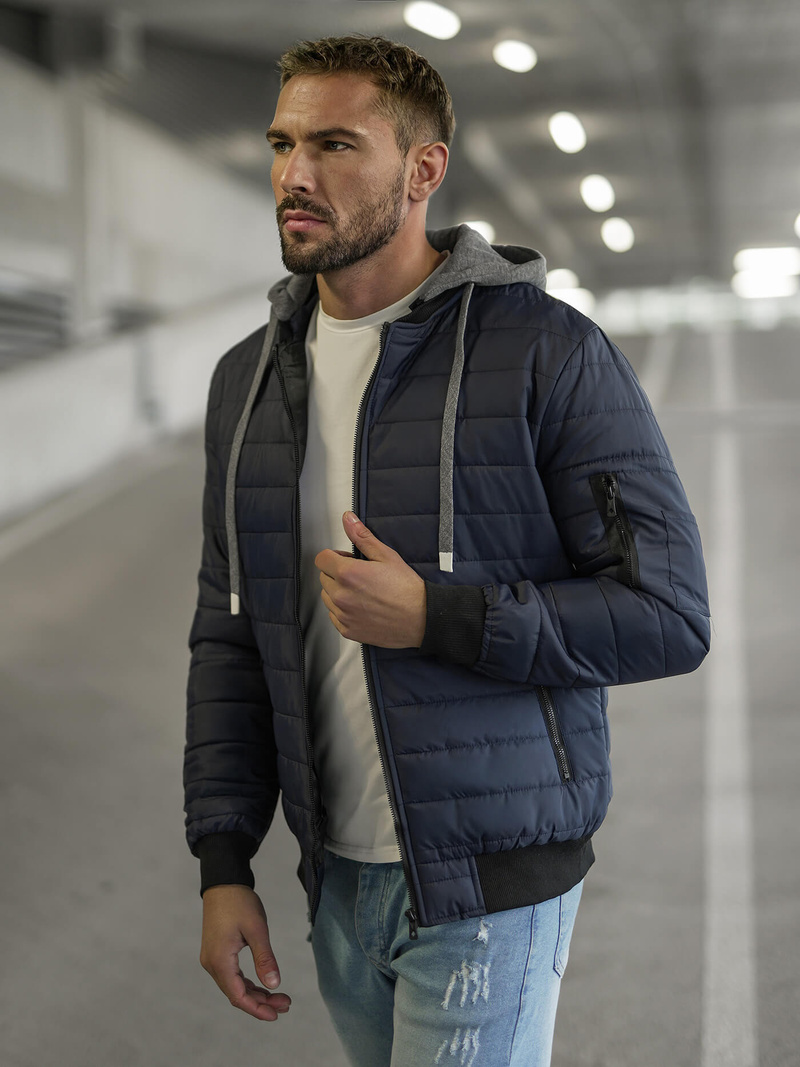 Herren Jacke Dunkelblau OZONEE JS/8M985/215Z