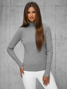Damen Pullover Dunkelgrau OZONEE JS/8002/3