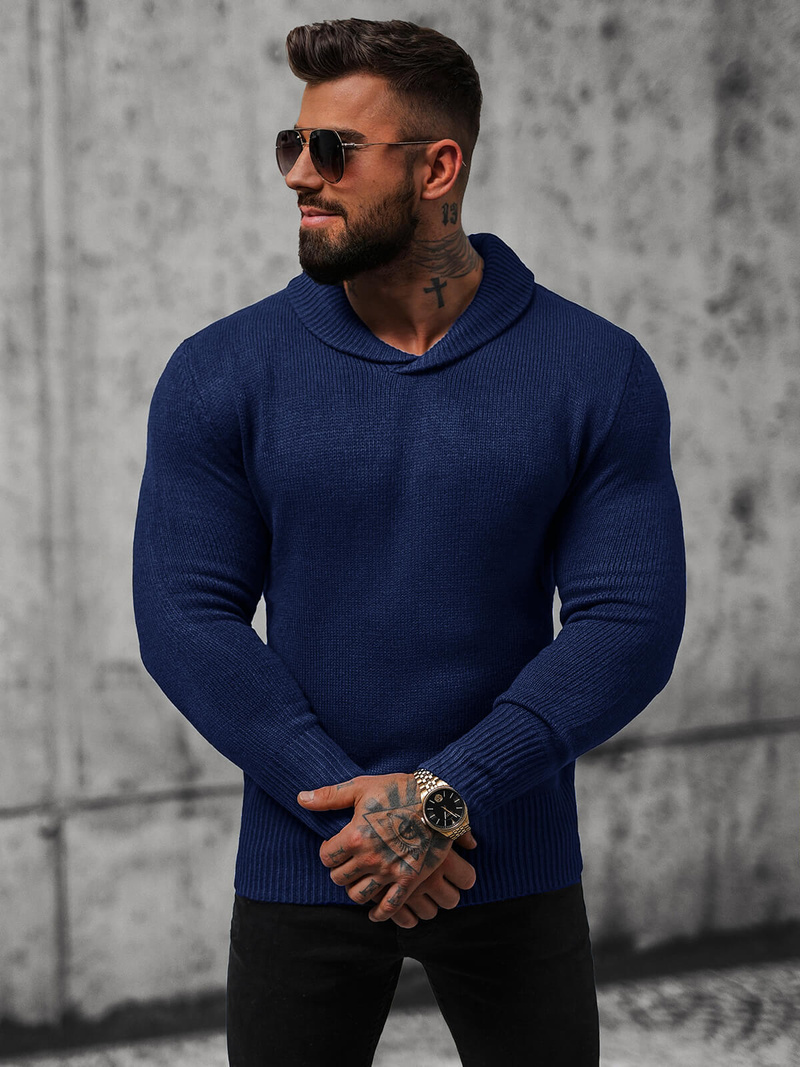 Herren Pullover Marineblau OZONEE NB/MM6018/6