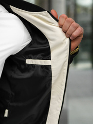 Herren Lederjacke Ecru OZONEE JS/11Z8107