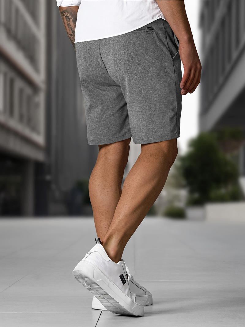 Herren Chino Shorts Dunkelgrau OZONEE DJ/4400