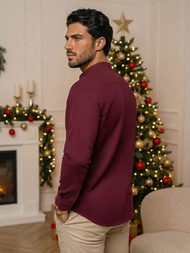 Herren Hemd Weinrot OZONEE O/V57Z