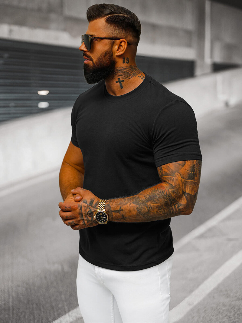 Herren T-shirt Schwarz OZONEE JS/712005Z