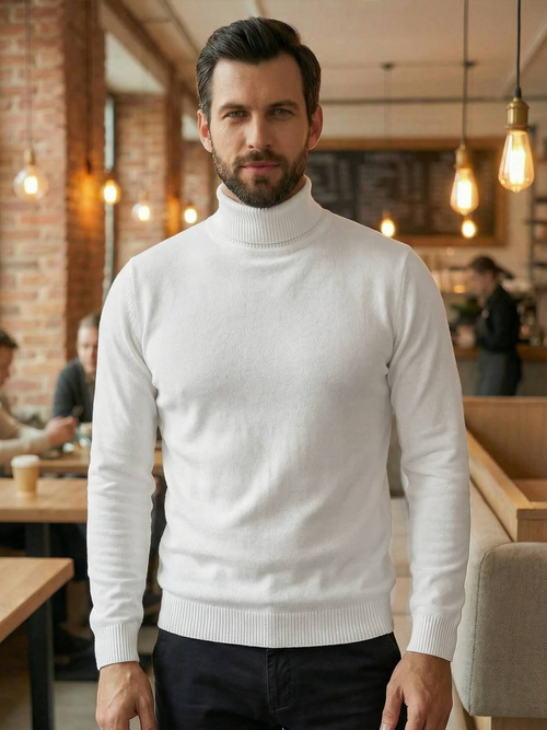 Herren Pullover Weiß OZONEE JS/59B3603/1