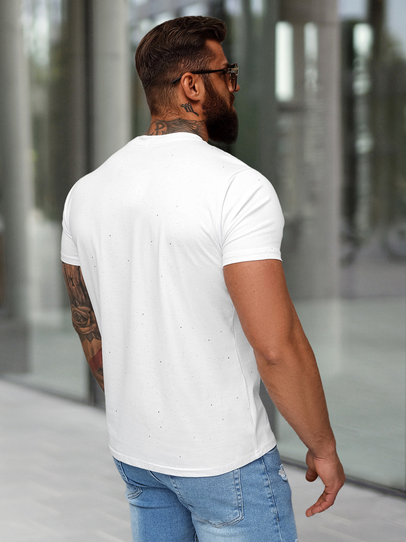 Herren T-shirt Weiß OZONEE O/QQ1386