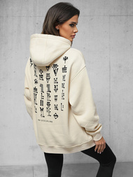 Kapuzenpullover Beige OZONEE O/SWE23017Z