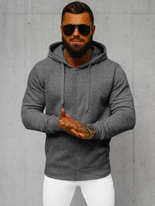 Herren Kapuzenpullover Dunkelgrau OZONEE JS/2008Z
