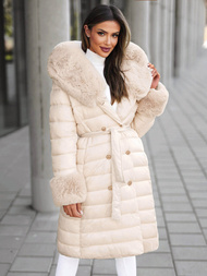 Damenmantel Beige OZONEE JS/5M3160/254Z