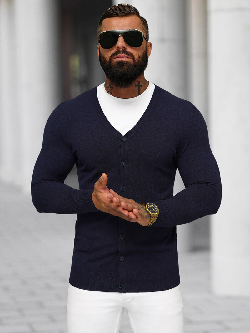 Herren Pullover Marineblau OZONEE NB/MM6006/6Z