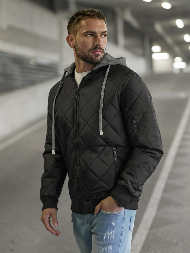 Herren Jacke Schwarz OZONEE JS/8M986/392Z