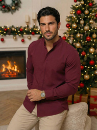 Herren Hemd Weinrot OZONEE O/V57Z