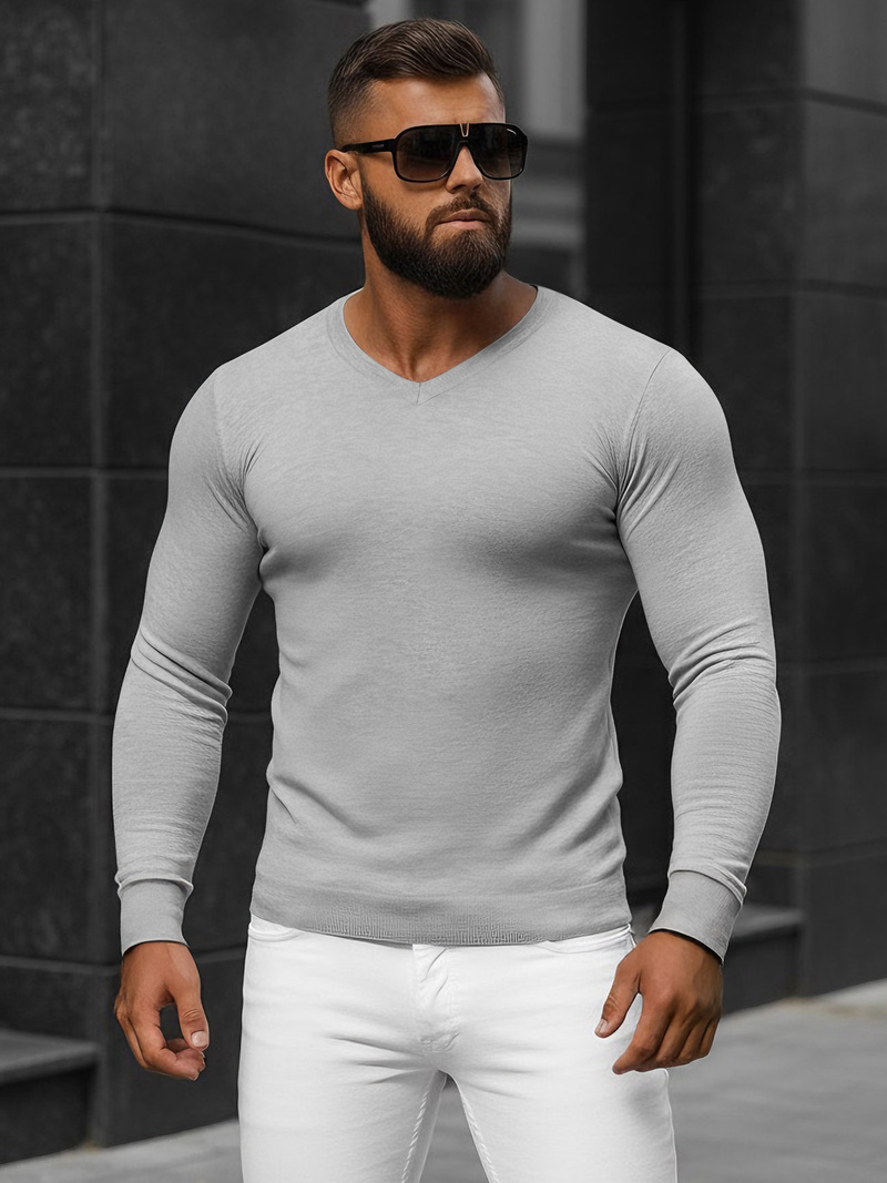 Herren Pullover Grau OZONEE NB/MMB601/2Z