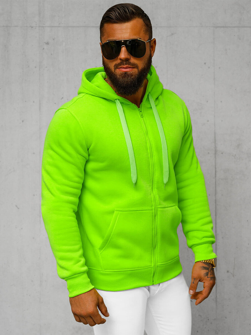 Herren Kapuzenpullover Grün-Neon OZONEE JS/2008Z