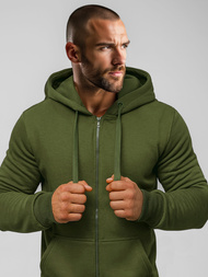 Herren Kapuzenpullover Khaki OZONEE JS/2008