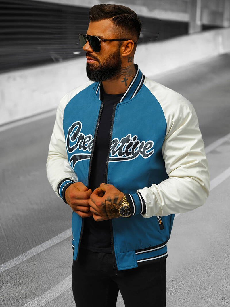 Herren Jacke Blau OZONEE JS/84M3011/243