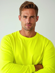 Herren Sweatshirt Gelb-Neon OZONEE JS/2001-10Z