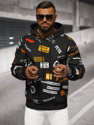 Herren Kapuzenpullover Schwarz OZONEE JS/8B1250/3