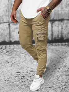 Herren Chino Jogger Beige OZONEE NB/MP0201K