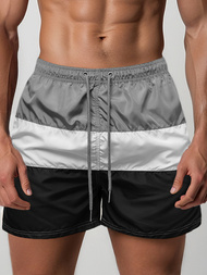 Herren badeshorts grau/schwarz OZONEE JS/17K567/8Z