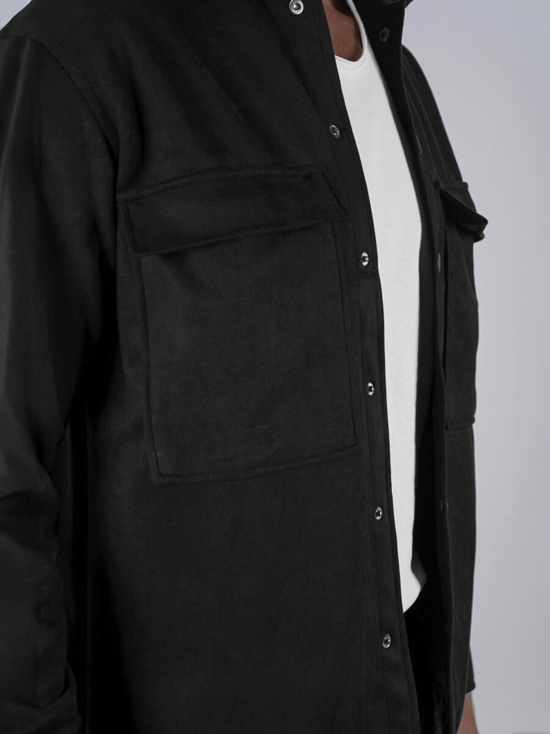 Herren Hemd Schwarz OZONEE O/GOM23039