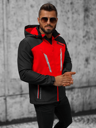 Herren Softshell Jacke Schwarz-Rot OZONEE JS/HH022/1CZ