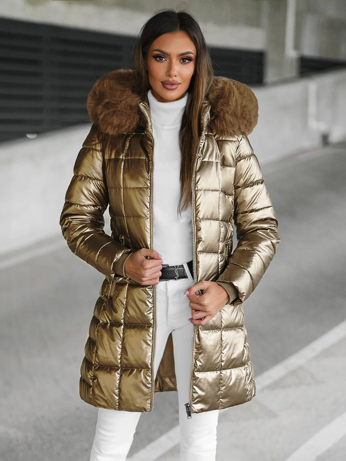 Steppjacke Damen Gold Daunenjacke Damen Pajak Levity Gold